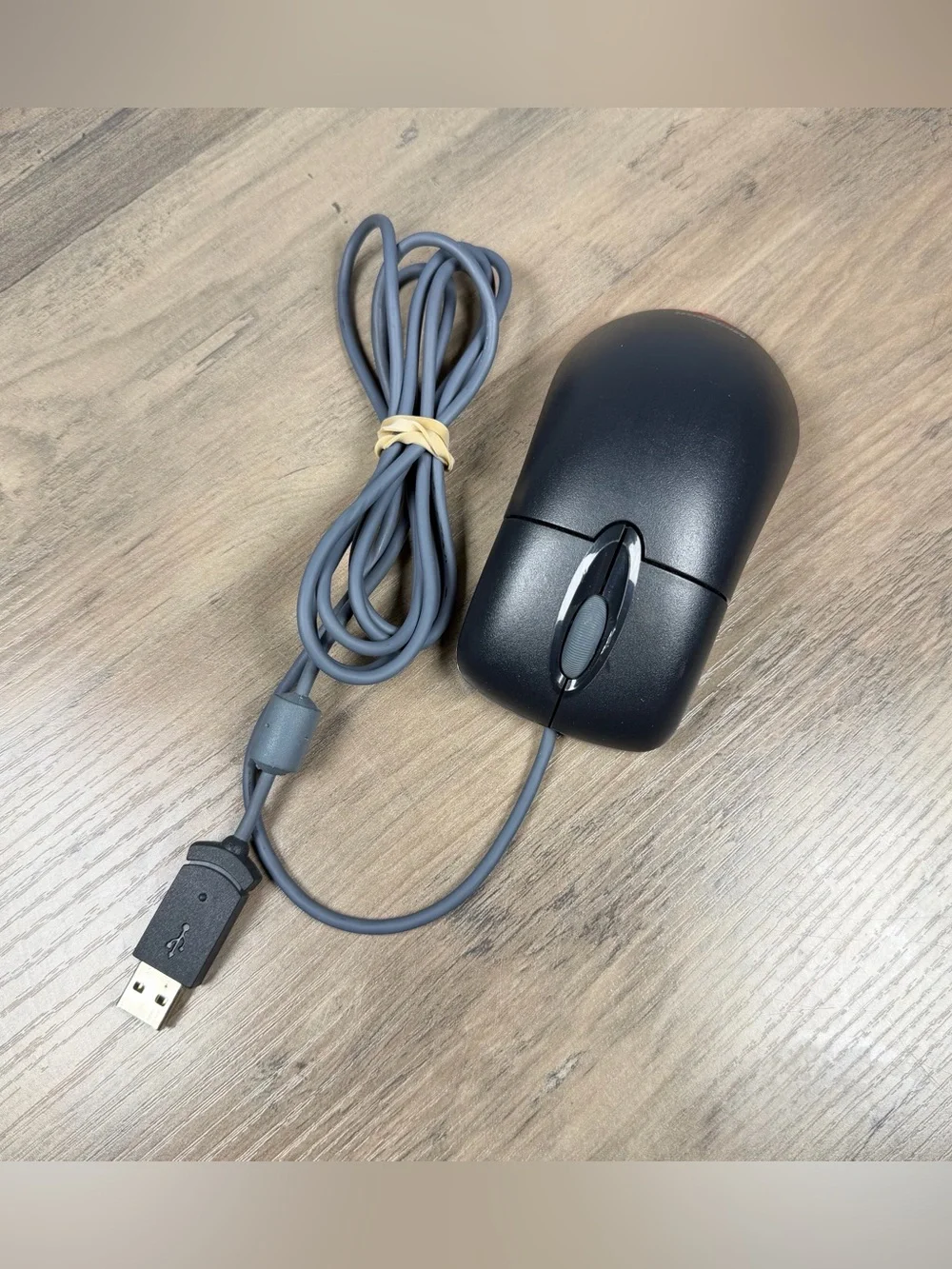 Vintage Microsoft Wheel Mouse Optical 1.1A Wired USB X802382-003 TESTED